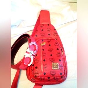 Mcm bag and faragomo belt set